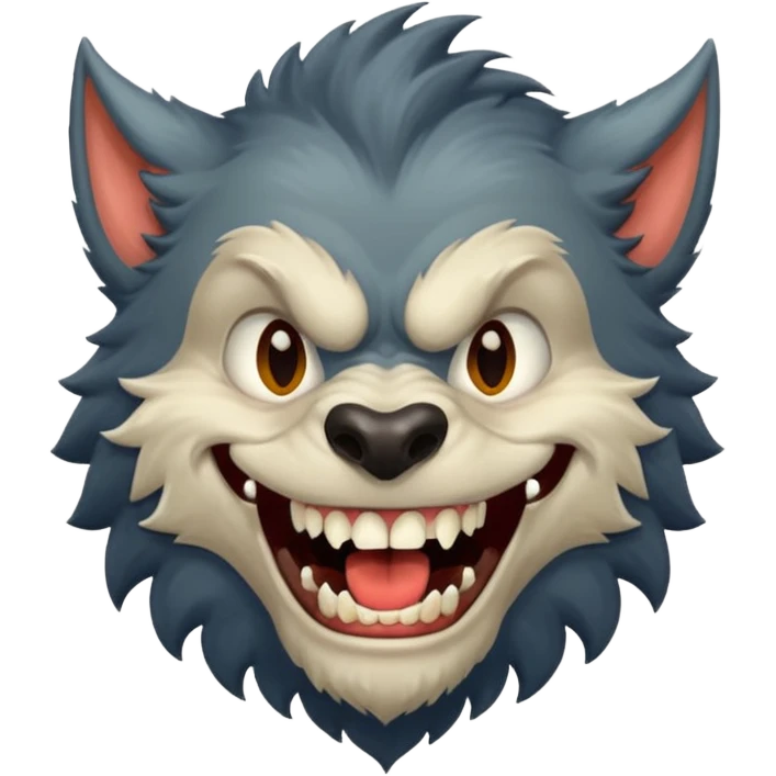 Werewolf laughing emoji