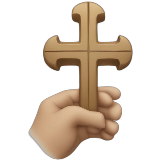 cross hand emoji