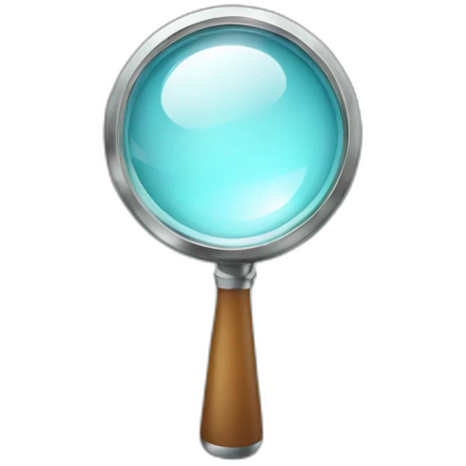 Magnifying glass over a sound emoji
