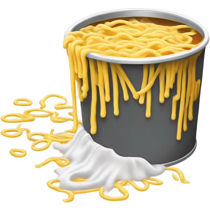 Ramen spills on the paint can  emoji