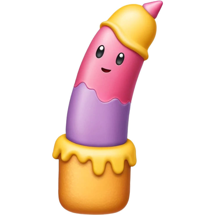 playful emoji of a novelty birthday cake with a phallic shape, no explicit content emoji