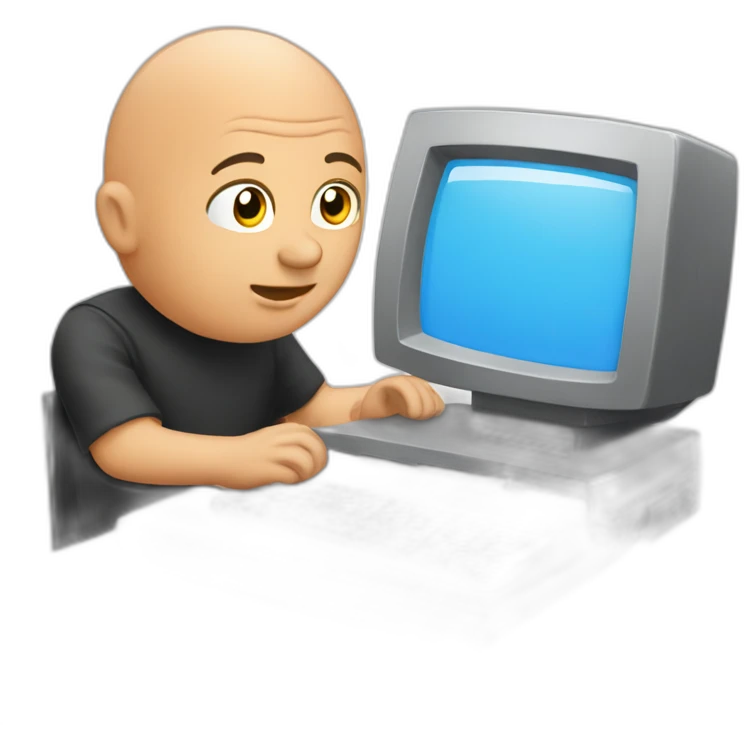 bald-men-playing-computer emoji