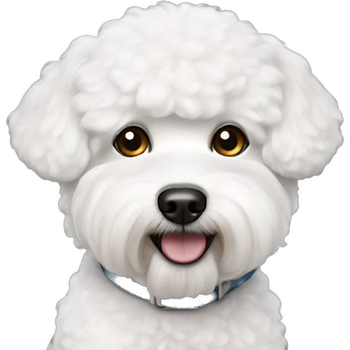 small white bichon frise dog emoji