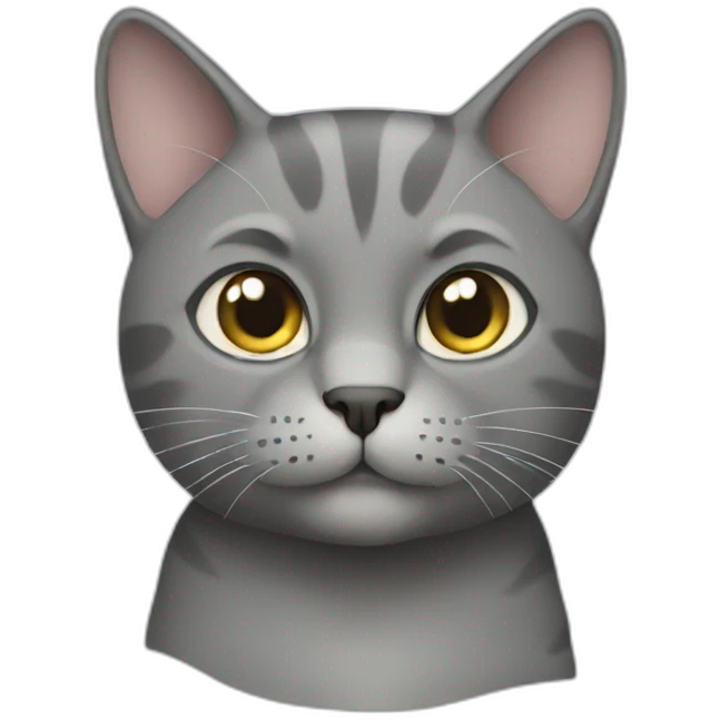 all grey cat emoji