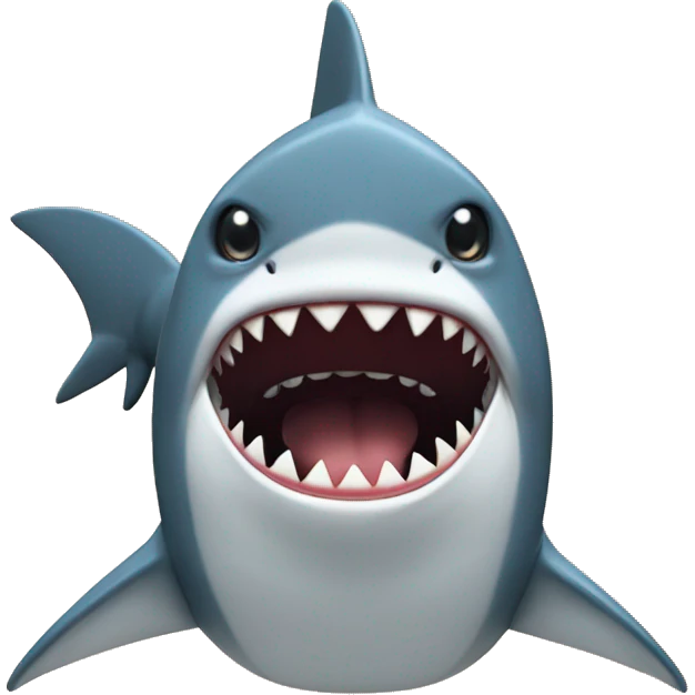 a shark doing the finger guns emoji