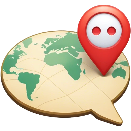 Chat Bubble + Map Pin  emoji