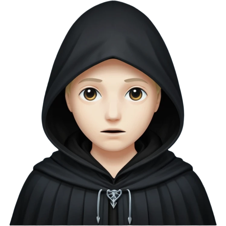 mysterious hooded cant see face from shadow emoji