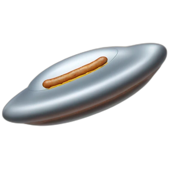 sausage flying saucer emoji