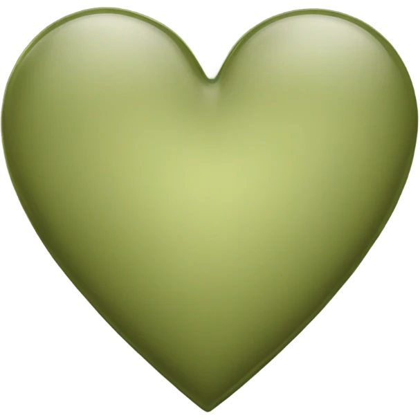 Olive green heart emoji emoji