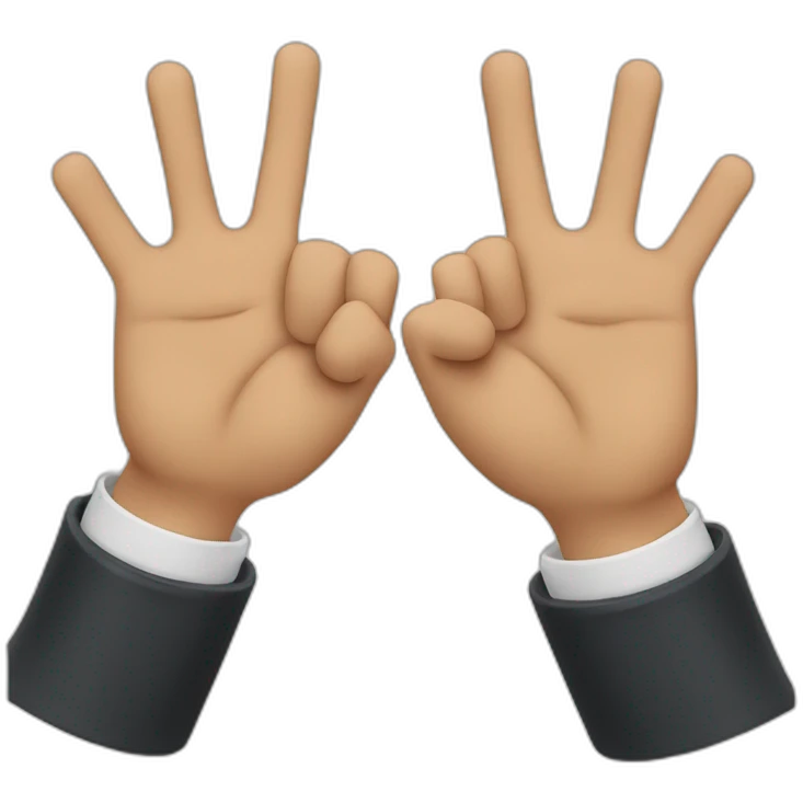 deux hands with index up and thumb down emoji