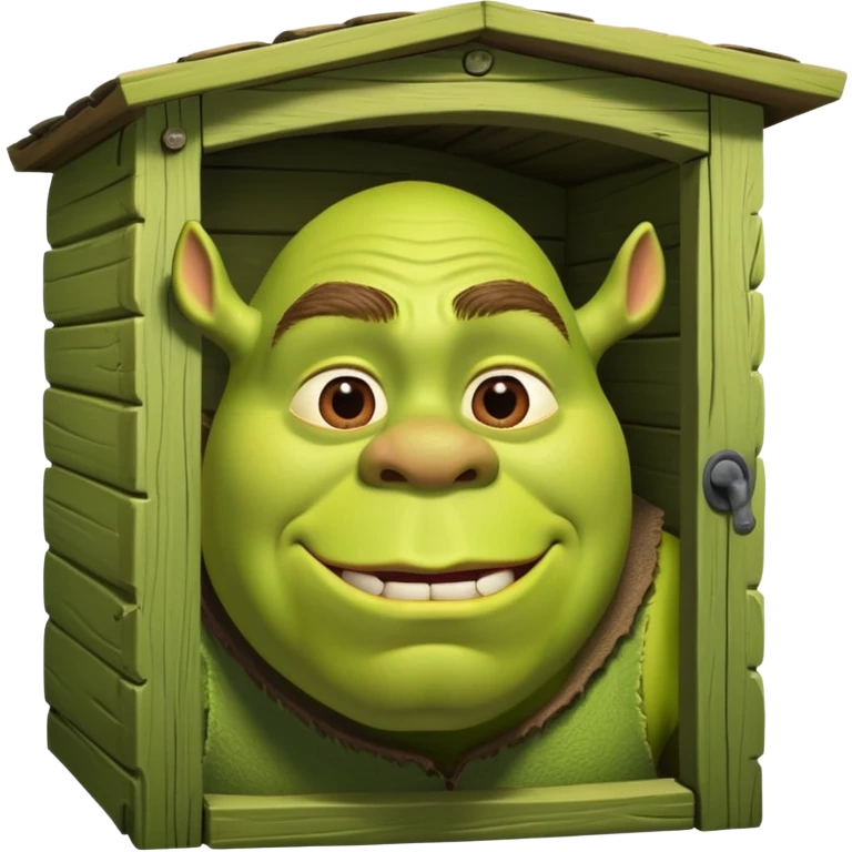 shrek gooning in his outhouse emoji