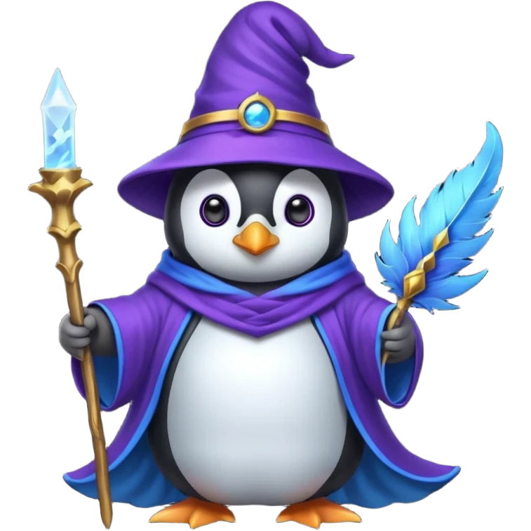 Penguin Wizard emoji