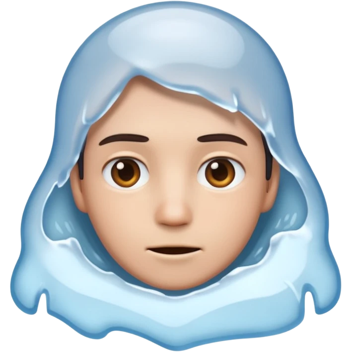 Person inside a ice emoji