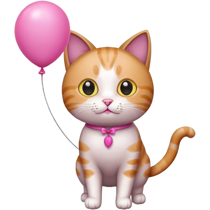 Cat with pink balloon emoji