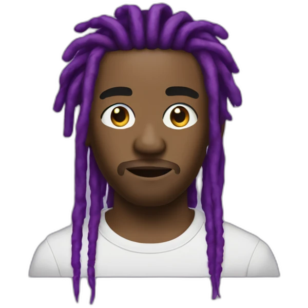lil uzi purple dreads emoji