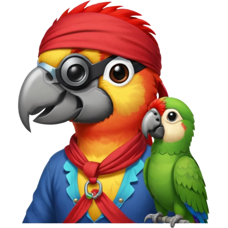 pirate and parrot emoji
