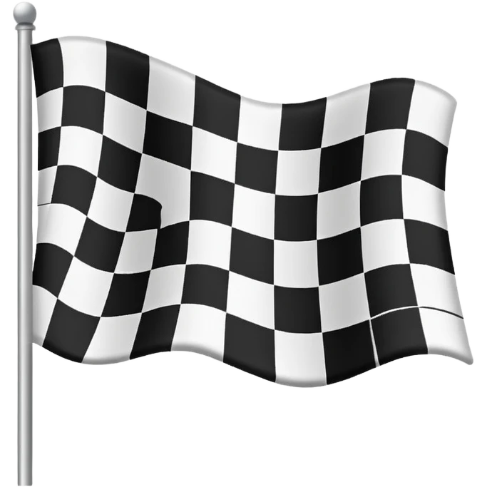 spotlight on checkered flag emoji