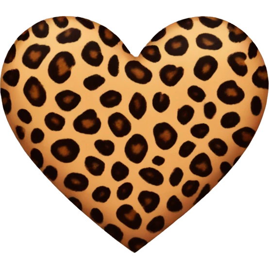 leopard print heart emoji