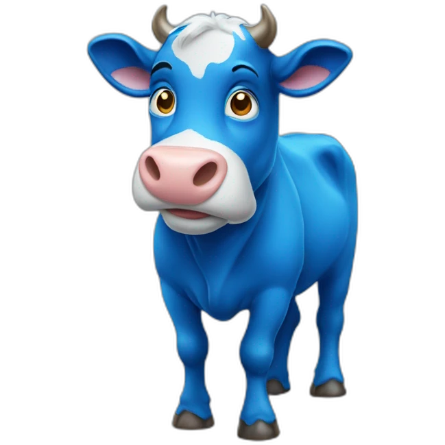 blue cow emoji