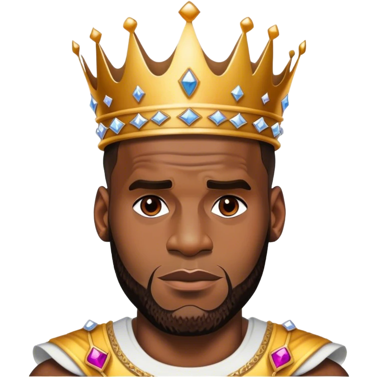 lebron james with crown emoji