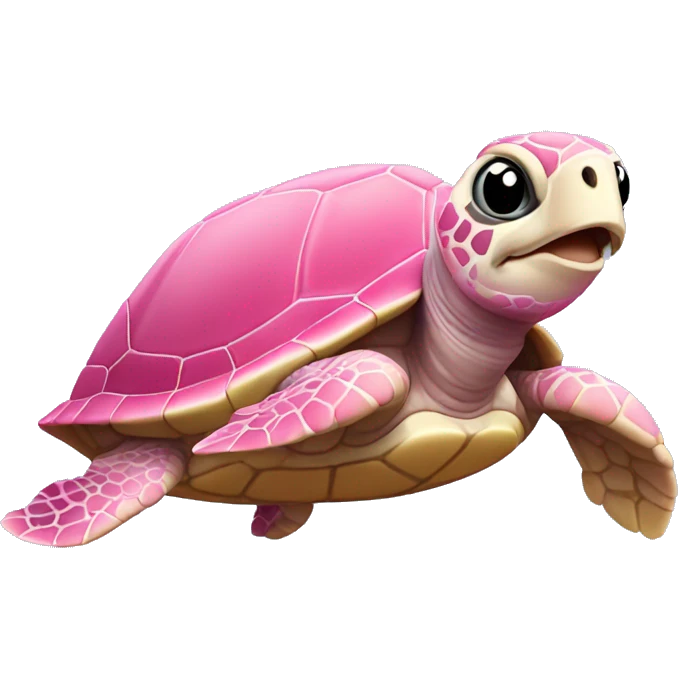 Pink sea turtle emoji