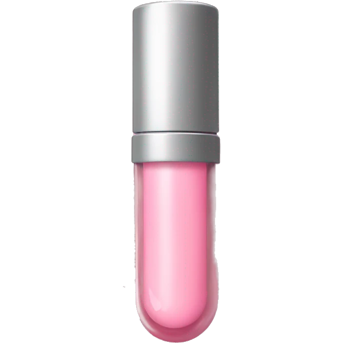 create a babypink lipgloss tube that is opened and a little drop falling down from it  emoji