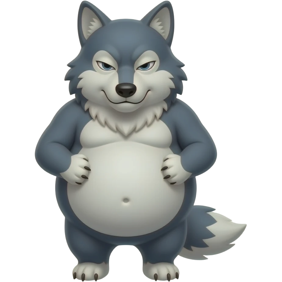Hazme un lobo durmiendo. Tiene que tener mucha barriga. Tiene que ser malo emoji