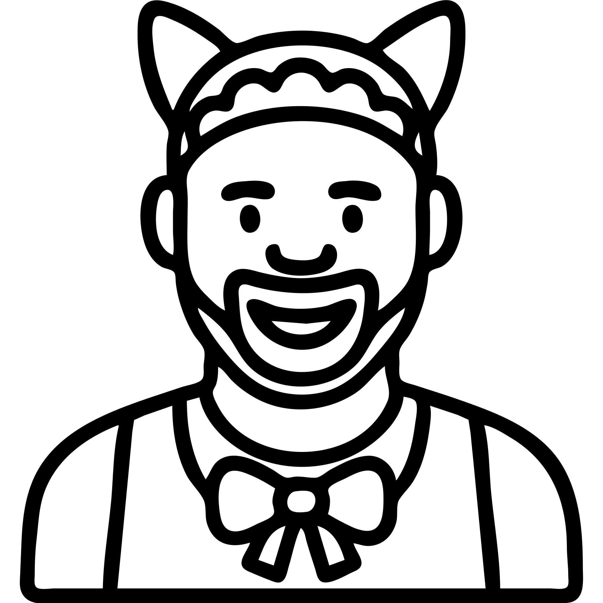 Basketball player resembling LeBron James, dressed as a maid with cat ear headband, grinning, icon style emoji