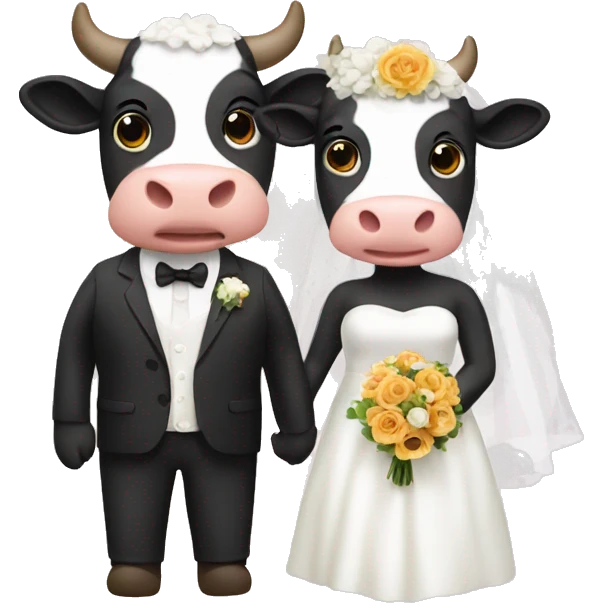 2 cows getting married emoji