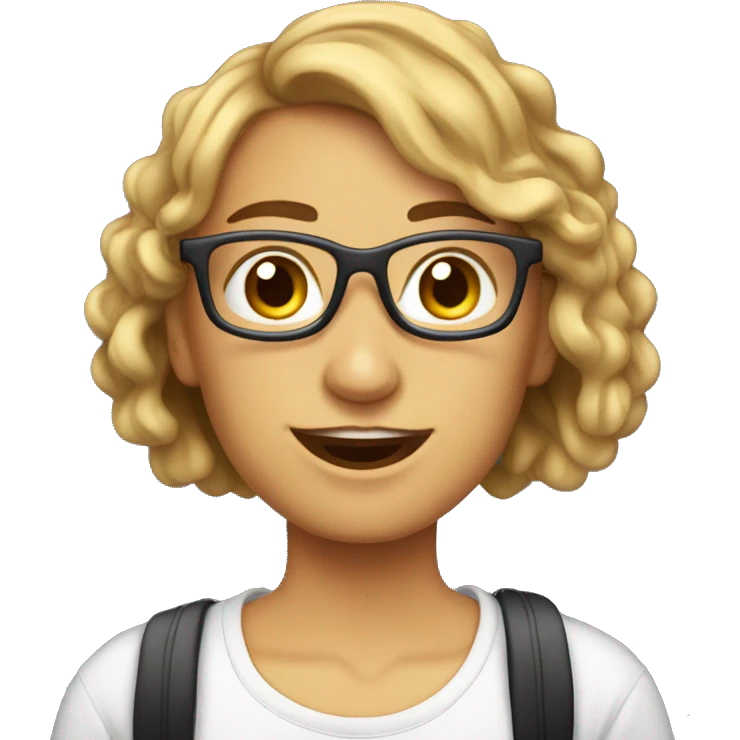 my french teacher with an i love being gay t shirt emoji