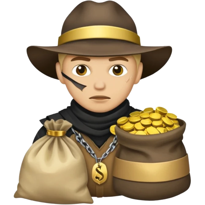 un bandit avec un sac de butin  emoji