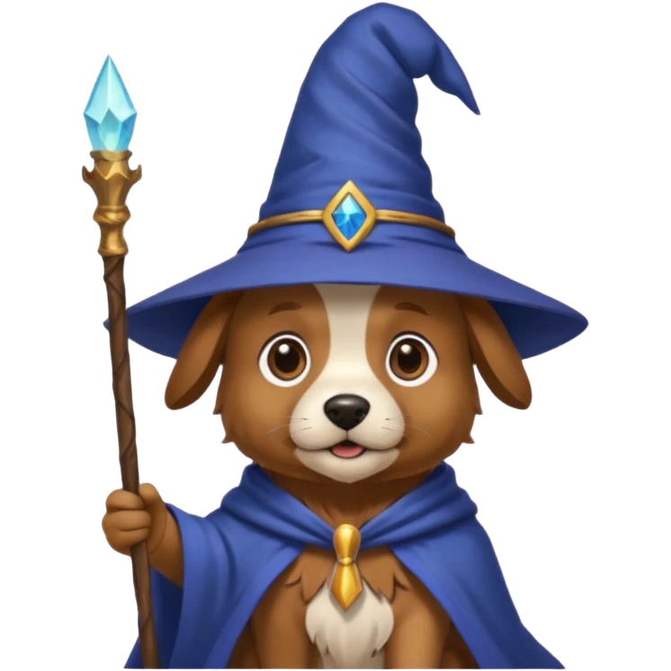 Dog wizard emoji