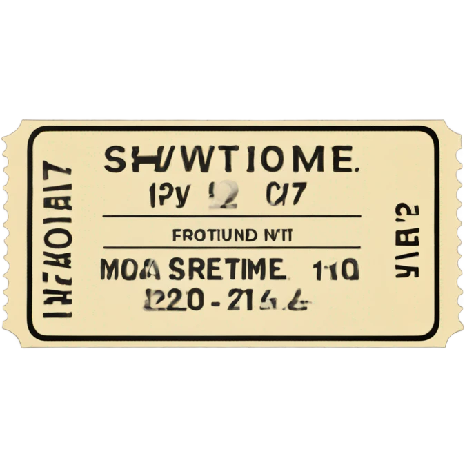 A movie ticket emoji