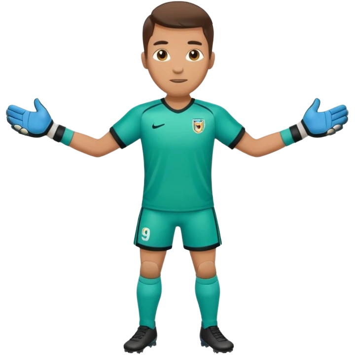 soccer goalkeeper full body hands in front emoji