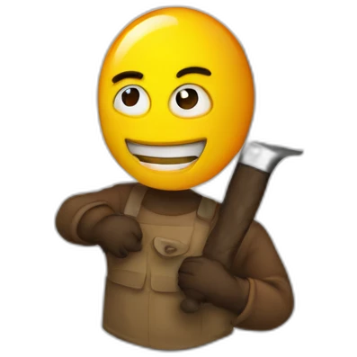 Emoji con cuchillo bravo emoji