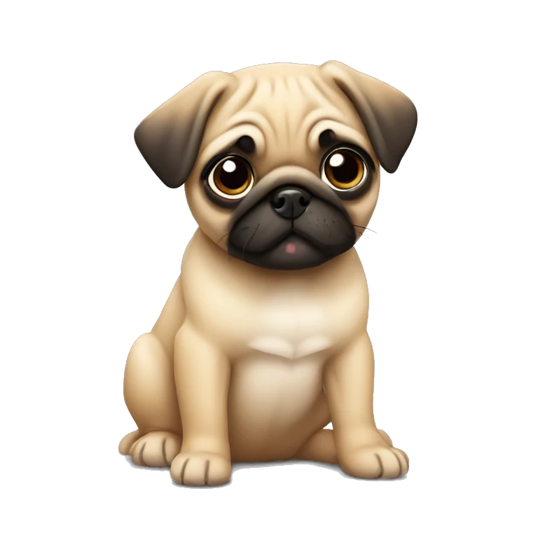 Fawn pug puppy emoji