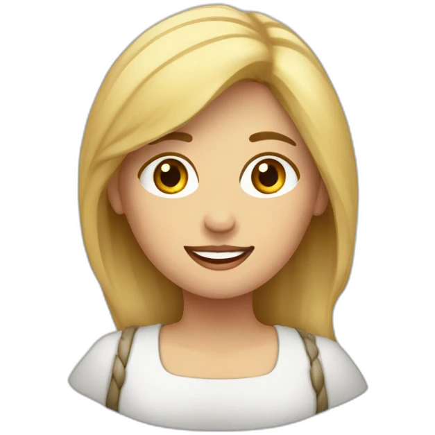 Mujer rubia con coleta Pamplona estilo kukusumuxu emoji