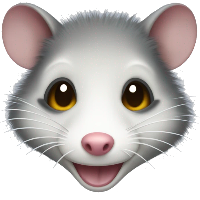 opossum Face with Tears of Joy Emoji emoji