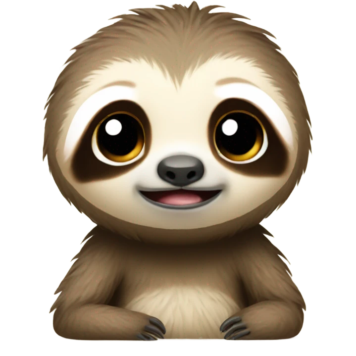 Crying cute baby sloth  emoji