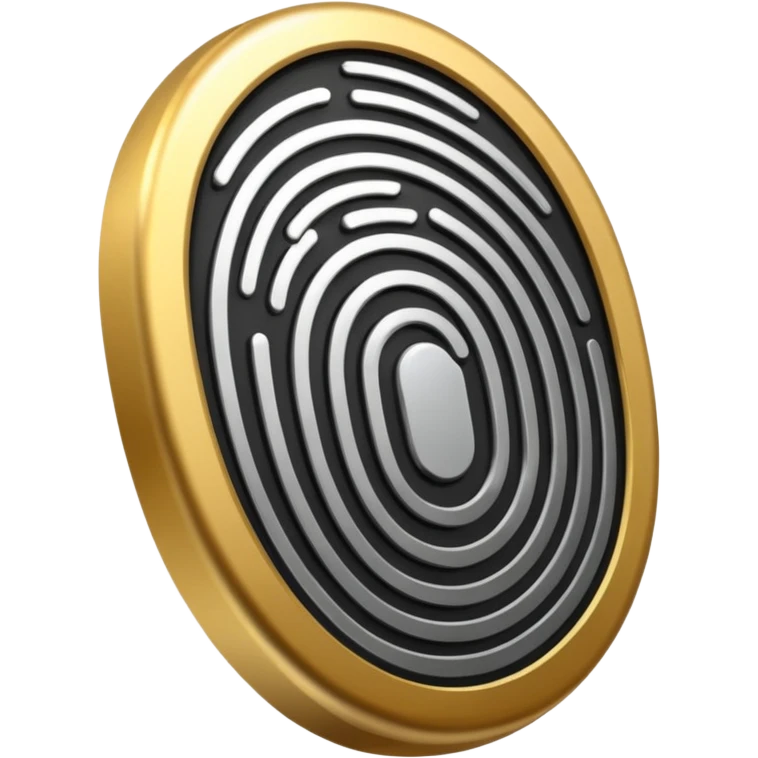 I want a logo that shows that you can create your own digital fingerprint, so that the logo is a fingerprint, but in a futuristic and professional way, and it looks very elegant, using colors that make it look like it belongs to the wealthy. emoji