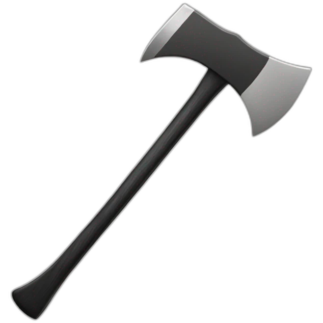 black and white double axe emoji