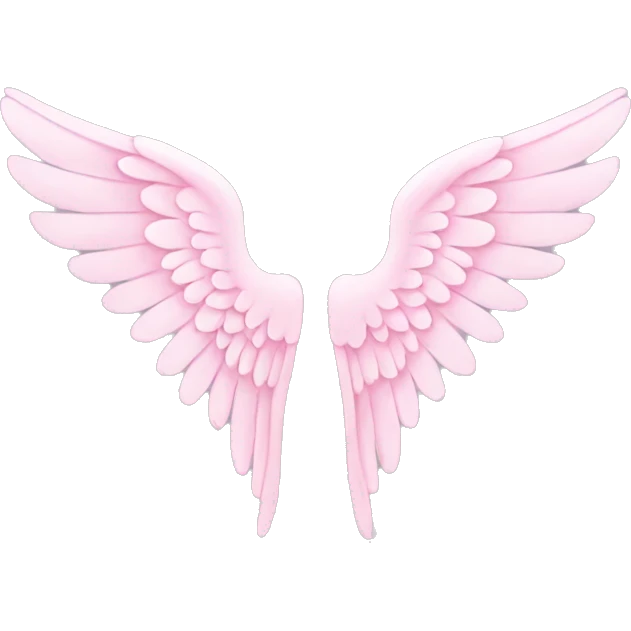 pastel pink angel wings emoji