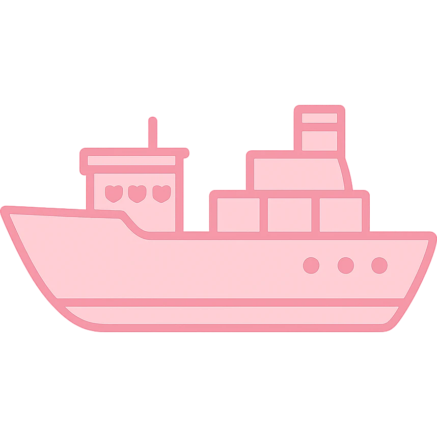 pink ship emoji