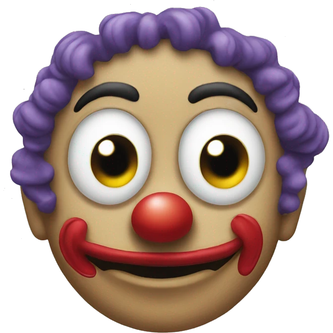 Boom clown face  emoji