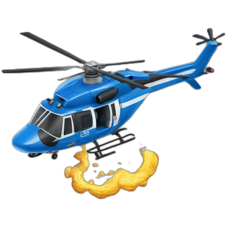 Police helicopter crashing emoji