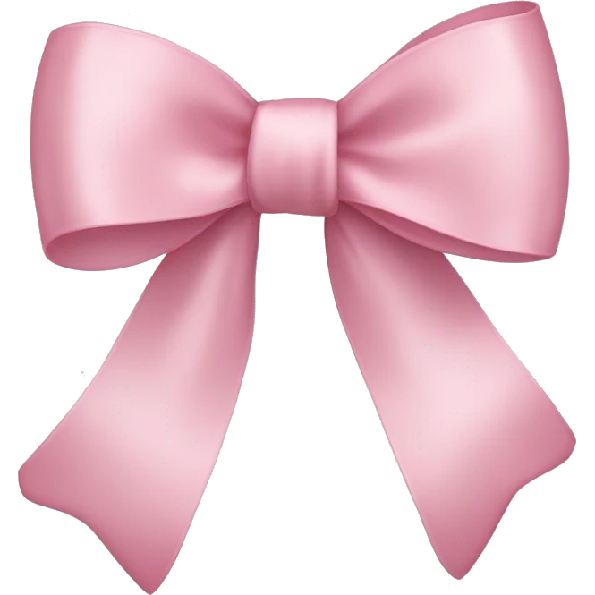 light pink ribbon bow emoji