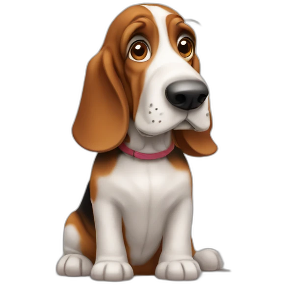 Cute little Basset Hound emoji