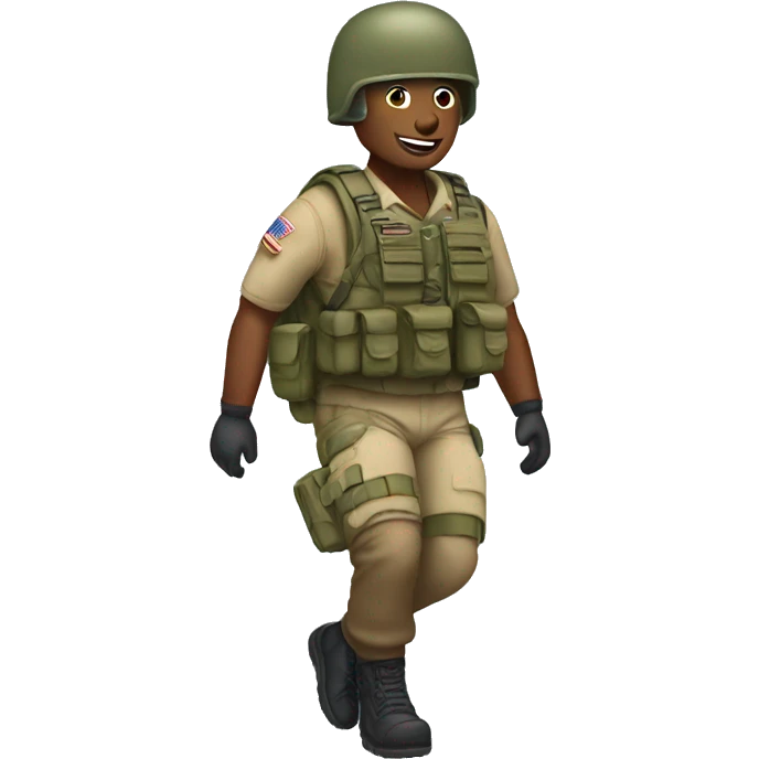 Paratrooper with a prosthetic leg emoji