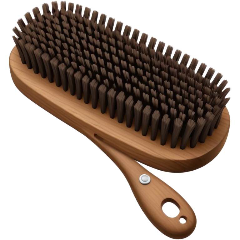 dark brown hair brush emoji