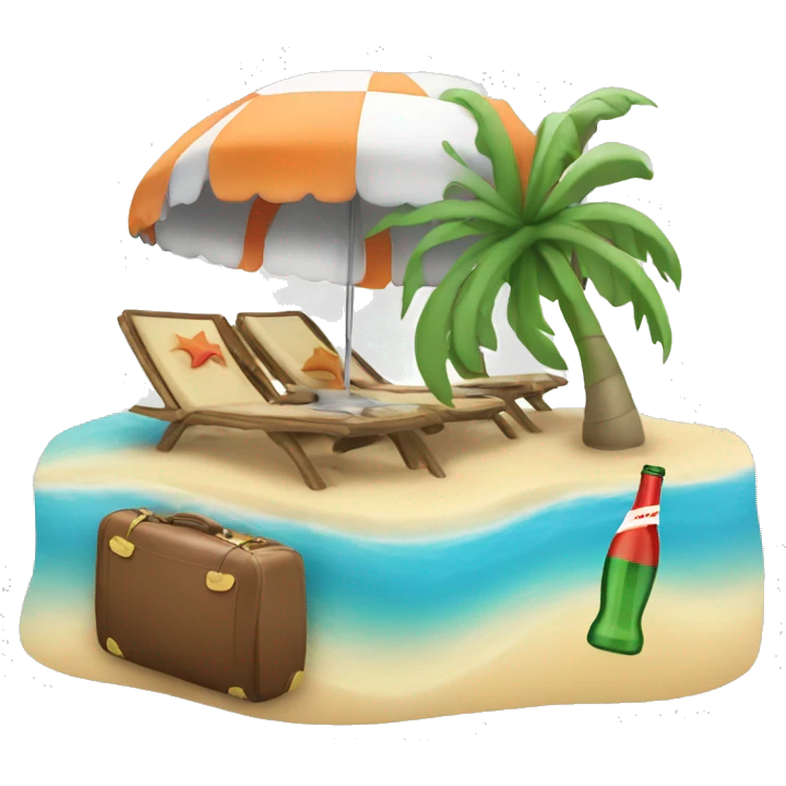 a emoji for enjoy a vacation with the "enjoy" word emoji